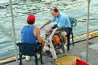 Wondering if they can talk Will into taking a turn - 'It's a big reel, and 2000 lb test line!'