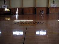 Laker Logo on the Gym Floor